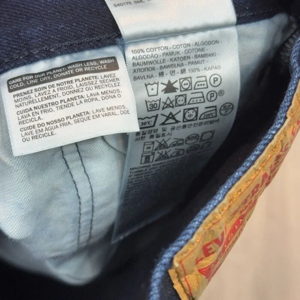 Levi's 501 CT Dark Wash Jeans Men 36x34 Straight Taper Button Fly NWOT